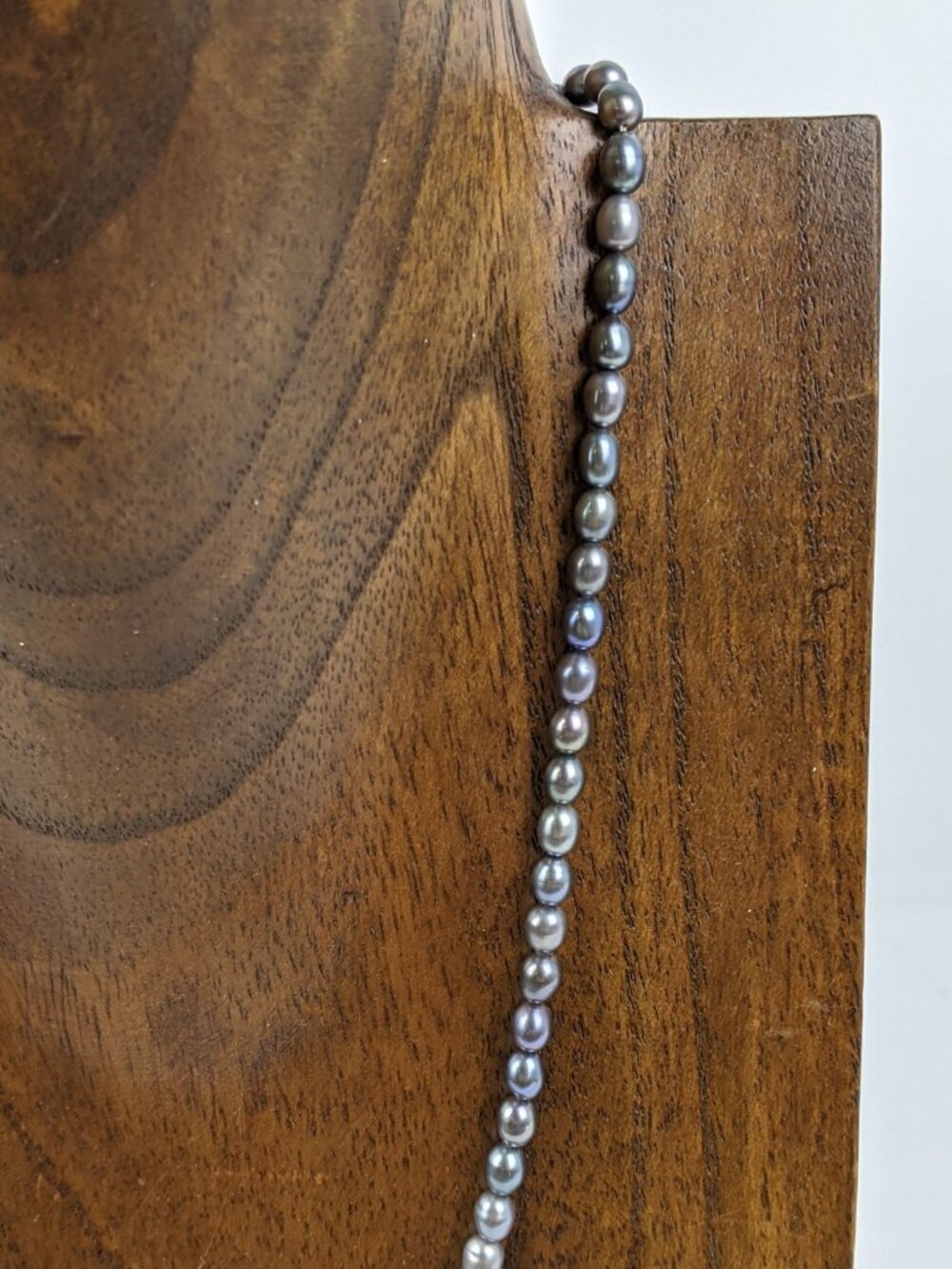Iridescent Pearl & Moonstone Necklace Statement Vintage Teardrop - Picture 5 of 12
